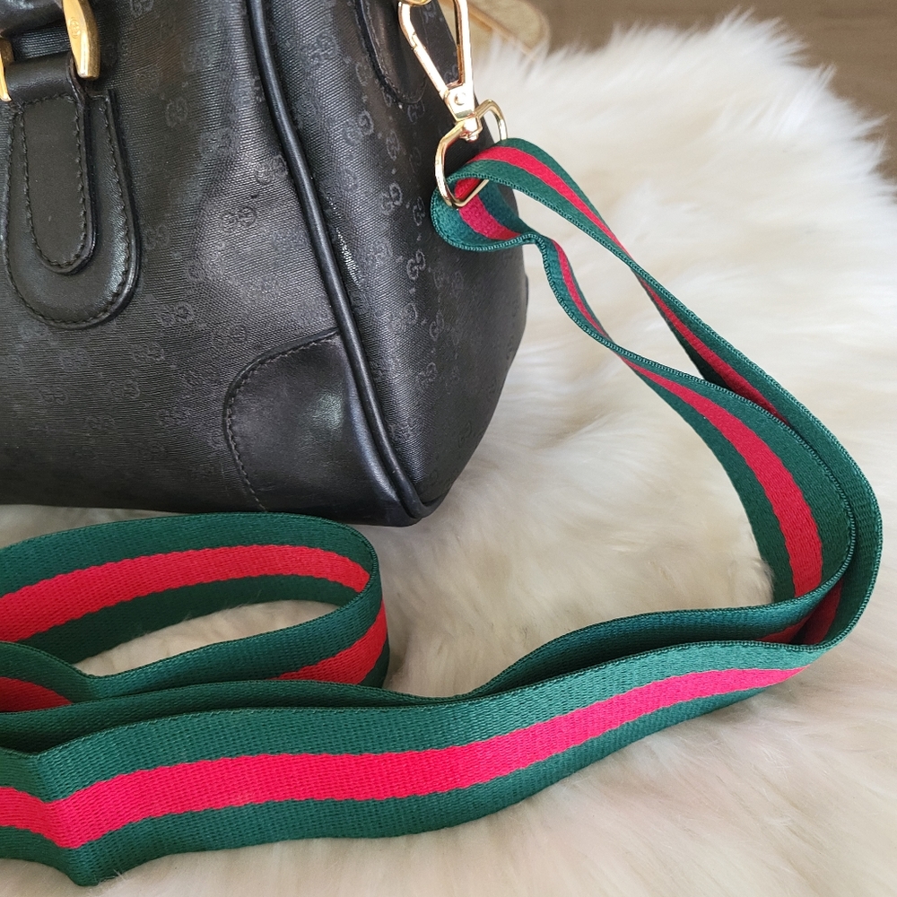 100% Authentic Gucci vintage web sherry line Boston bag - Picture 13 of 16